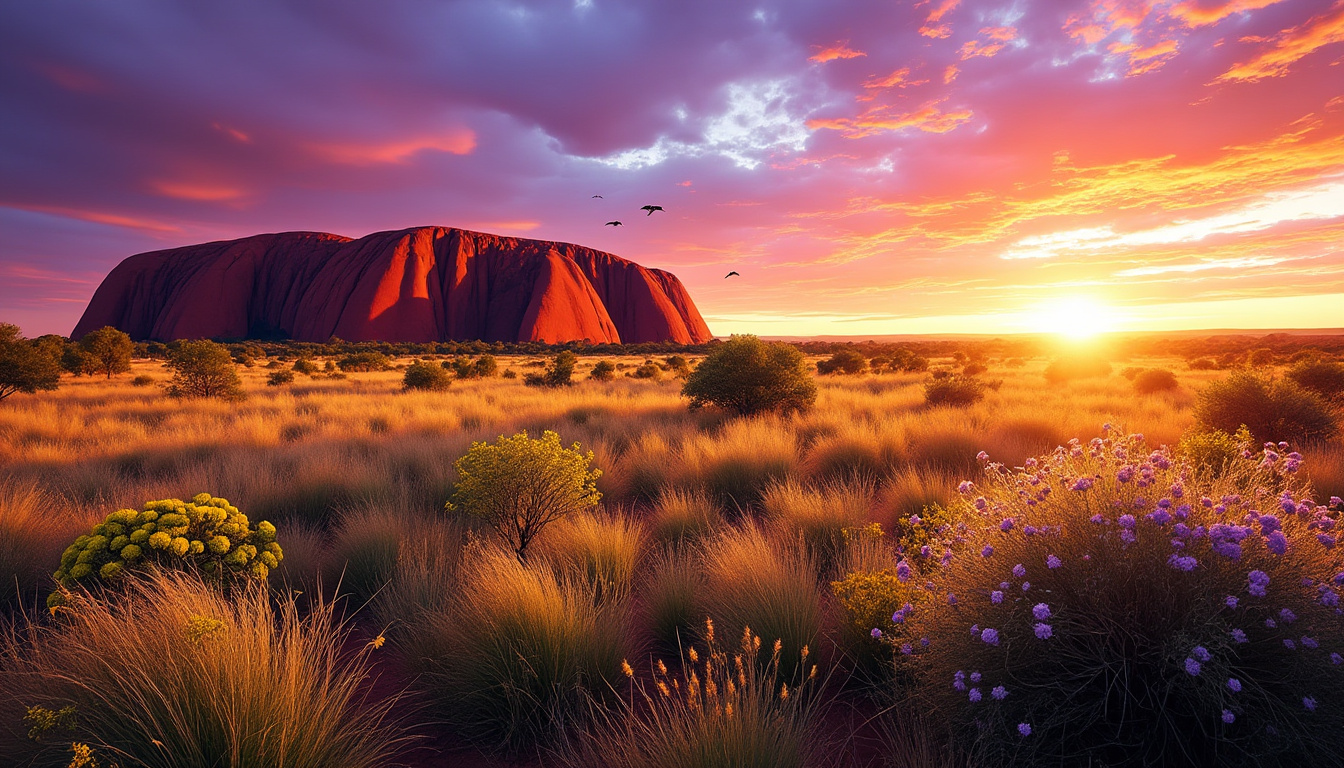 découvrez uluru, un site emblématique d'australie, chargé d'histoire et de culture. explorez ses paysages grandioses, apprenez-en davantage sur les traditions aborigènes et vivez une expérience inoubliable au cœur du désert. ne manquez pas ce joyau naturel durant votre voyage !